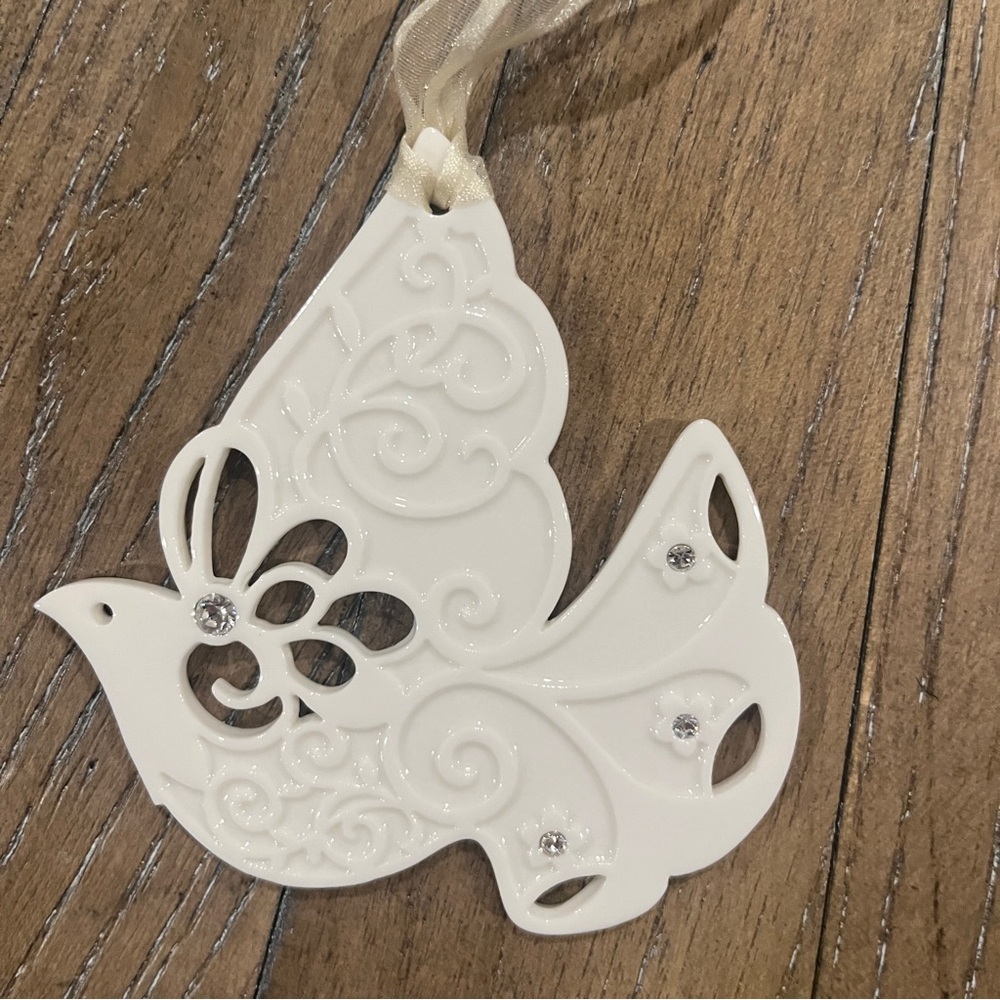 Rare Nostalgia  Flat Porcelain Dove Tree Ornament John Hinde - Ireland